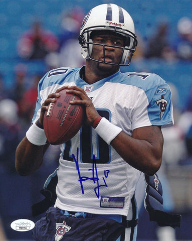 Vince Young Tennessee Titans Signed/Autographed 8x10 Photo JSA 164653