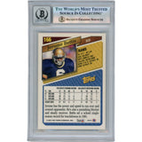 Jerome Bettis Autographed 1993 Topps Gold #166 Slab Trading Card Beckett 50345