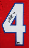 Ole Miss Patrick Willis Signed Red Pro Style Framed Jersey BAS Witnessed
