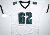 Jason Kelce Autographed White Pro Style Jersey - PSA *Silver