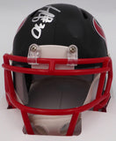 Phillip Lindsay Autographed Black Flat Black Mini Helmet Texans Beckett WM20899