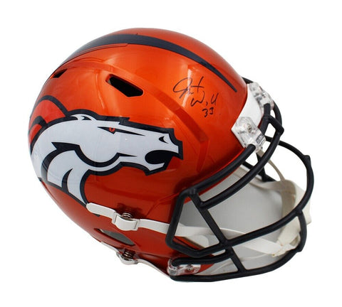 Javonte Williams Signed Denver Broncos Speed Full Size Flash NFL Helmet