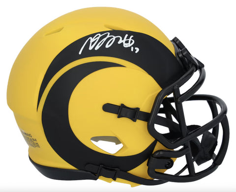 Davante Adams Autographed Los Angeles Rams 'RAVE' Mini Speed Helmet Fanatics