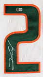 Miami Clinton Portis Authentic Signed White Pro Style Jersey BAS Witnessed