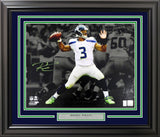 RUSSELL WILSON AUTOGRAPHED FRAMED 16X20 PHOTO SEAHAWKS 1ST GAME RW 200372