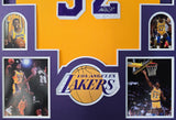 FRAMED L.A. LAKERS MAGIC JOHNSON AUTOGRAPHED SIGNED JERSEY BECKETT HOLO