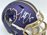 Terrell Suggs Autographed Falcons Rave Mini Helmet Beckett Witness 2W637228