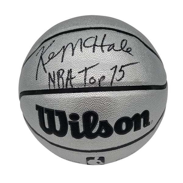 Kevin McHale Signed Celtics Platium Edition Basketball W/ NBA Top 75 Beckett