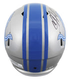 Lions Calvin Johnson Signed 2017-23 TB Full Size Speed Rep Helmet BAS Witnessed