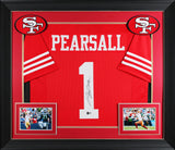 Ricky Pearsall Authentic Signed Red Pro Style Framed Jersey BAS Witnessed 2
