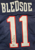 DREW BLEDSOE SIGNED AUTOGRAPHED PRO STYLE CUSTOM XL JERSEY BECKETT QR