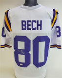 Jack Bech Signed LSU Tigers Jersey (Beckett) 2025 Raiders 2nd Round Pick W.R.