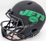 Zach Wilson Signed Jets Eclipse Black Full Size Authentic Speed Helmet Beckett