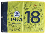 (39) Fleetwood, Clark, Thomas, Rahm +35 Signed 2026 PGA Championship Flag BAS