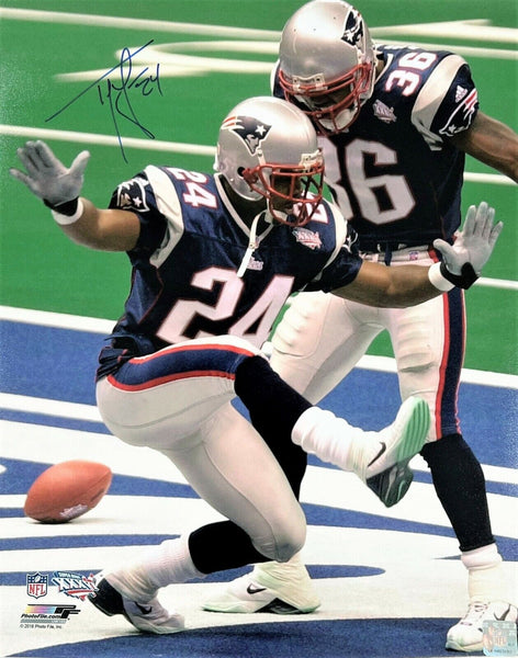 Ty Law New England Patriots Signed SB XXXVI 16x20 Photo Patriots Alumni