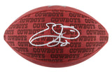 Cowboys Emmitt Smith Signed Wilson "The Duke" Team Showcase Nfl Football BAS Wit