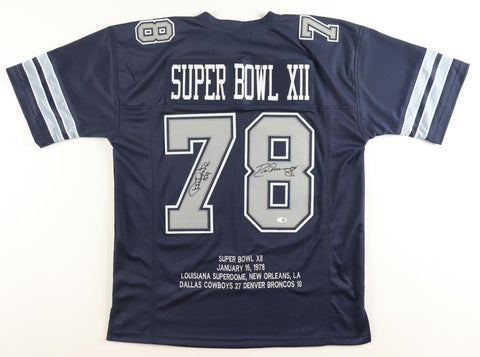 Dallas Cowboys Randy White & Drew Pearson Signed #78 / Hall of Fame Jersey (JSA)