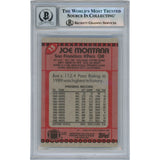 Joe Montana Autographed/Signed 1990 Topps #13 Slab Trading Card Beckett 49929