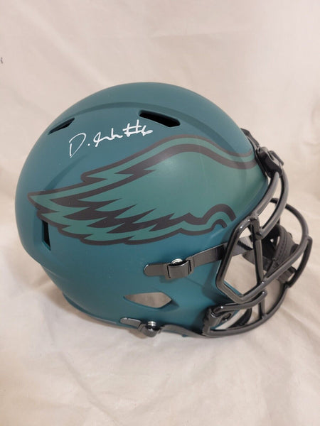 DEVONTA SMITH SIGNED PHILADELPHIA EAGLES RAVE SPEED REPLICA HELMET FANATICS