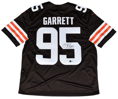 MYLES GARRETT SIGNED CLEVELAND BROWNS #95 NIKE LIMITED JERSEY BECKETT