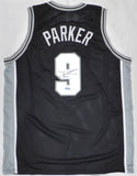 San Antonio Spurs Tony Parker Autographed Black Jersey Beckett BAS QR #W685760