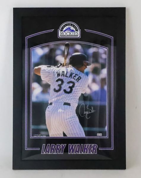 Larry Walker Autographed Colorado Rockies 16X20 Photo Framed TriStar COA