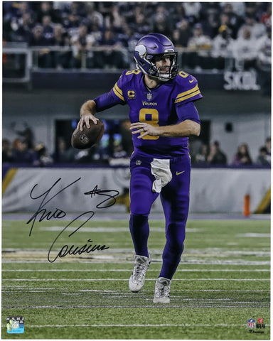 Kirk Cousins Minnesota Vikings Autographed 16" x 20" Scramble in Purple Photo