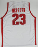 Badgers CHUCKY HEPBURN Signed Custom Replica Wisconsin White Jersey AUTO - JSA