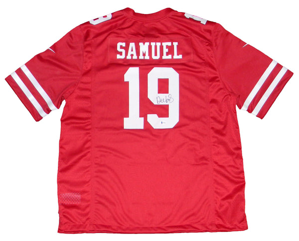 DEEBO SAMUEL AUTOGRAPHED SAN FRANCISCO 49ERS #19 NIKE GAME JERSEY BECKETT