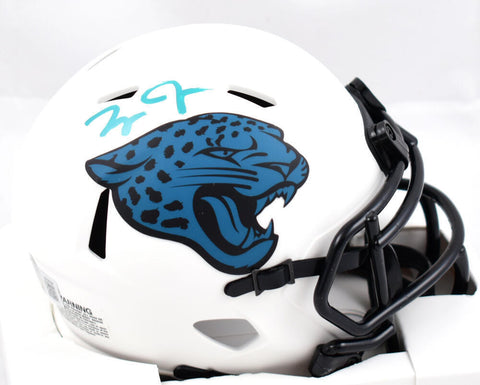 Zay Jones Autographed Jaguars Lunar Speed Mini Helmet -Beckett W Hologram *Teal