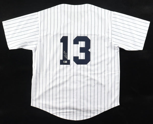 Jazz Chisholm Jr Signed Yankees Pinstriped Jersey (Beckett) New York 2nd Baseman