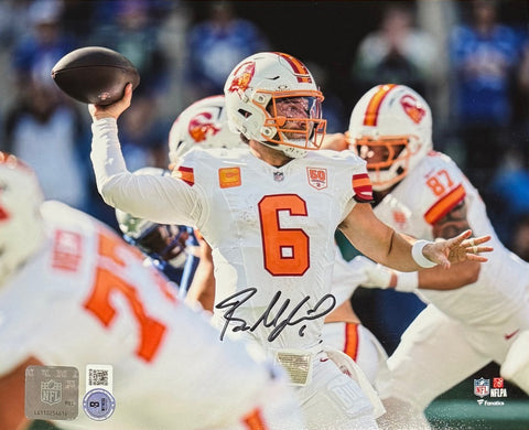 Baker Mayfield Autographed Tampa Bay Buccaneers Football 8x10 Photo Beckett