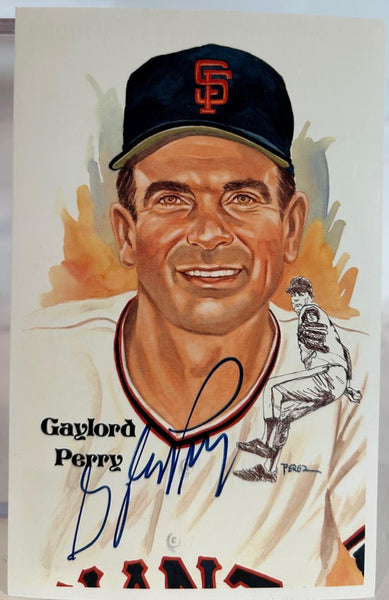 Gaylord Perry Autographed Perez-Steele Postcard 11th Series Card #210 JSA COA
