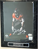 Champ Bailey Autographed Denver Broncos (Navy) 8x10 Photo w/ Plaque BAS COA