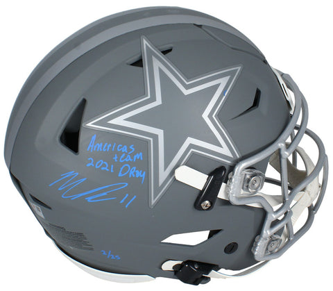 Micah Parsons Autographed "21 DROY" Cowboys Speedflex Helmet Fanatics LE 25