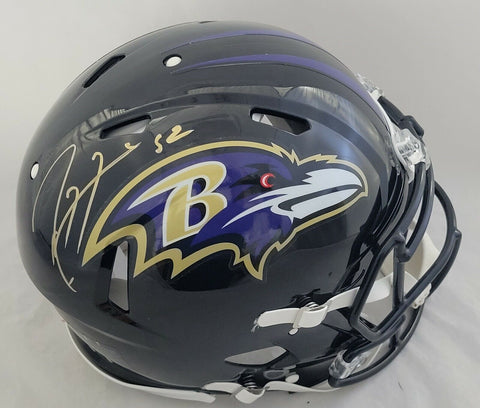 RAY LEWIS SIGNED BALTIMORE RAVENS FS SPEED AUTHENTIC HELMET BECKETT COA