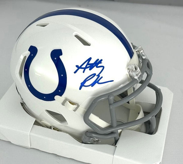 Indy Colts ANTHONY RICHARDSON Signed Riddell Speed Mini Helmet AUTO - FAN