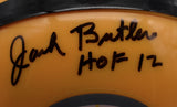 Jack Butler HOF Pittsburgh Steelers Signed/Inscr Mini Football Helmet JSA 212267