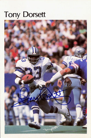 Tony Dorsett Signed Dallas Cowboys '81 Marketcom Poster Beckett 40981