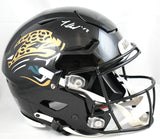 Travis Hunter Autographed Jaguars F/S 95-12 SpeedFlex Helmet - Beckett W Holo