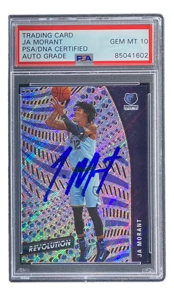 Ja Morant Signed 2021 Panini Revolution #83 Grizzlies Trading Card PSA Super Sports Center Ja Morant Signed 2021 Panini Revolution #83 Grizzlies Trading Card PSA Super Sports Center