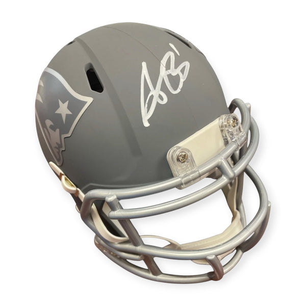 A.J. Brown Patriots Signed Autographed Slate Speed Mini Helmet Beckett