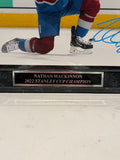 Nathan MacKinnon Autographed 8x10 Avalanche Action Photo with Plaque JSA COA