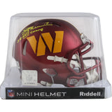 Joe Theismann Autographed Washington Commanders Mini Helmet MVP Beckett 49700
