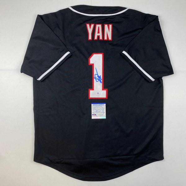 Autographed/Signed Petr Yan UFC MMA Black Jersey Shirt PSA/DNA COA