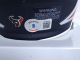 JJ Watt Autographed Houston Texans Amp Speed Mini Helmet- Beckett W Holo *Silver