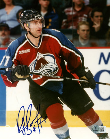 Ray Bourque Autographed/Signed Colorado Avalanche 8x10 Photo Beckett 57745