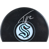 Tye Kartye Autographed/Signed Seattle Kraken Logo Puck Fanatics 53827