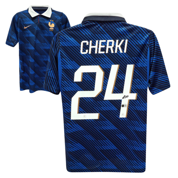 Rayan Cherki Signed France Soccer Jersey #24 with Beckett COA