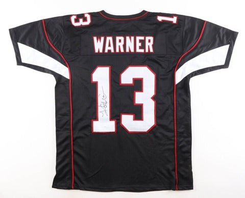 Kurt Warner Signed Arizona Cardinals Black Jersey (JSA) Super Bowl XLIII Q.B.